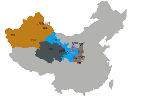 西北地區(qū)區(qū)位圖(地圖尺寸有限我國海南未標(biāo)注)