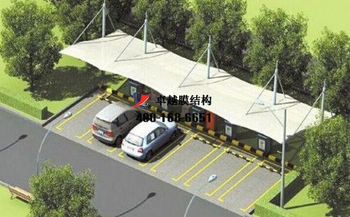 張家口膜結(jié)構(gòu)充電站樁停車棚/雨棚【張家口保勝新能源科技有限公司等】工程設計施工案例