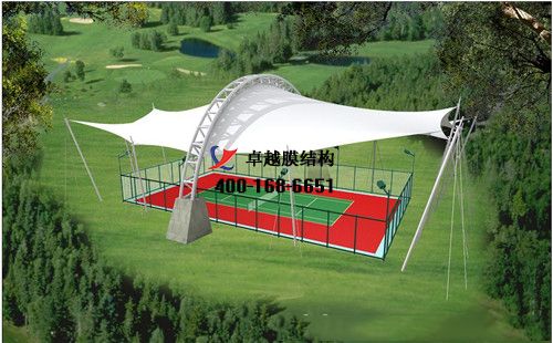 平頂山膜結(jié)構(gòu)籃球場【平頂山市體育運動學(xué)校籃球館等】工程設(shè)計施工案例