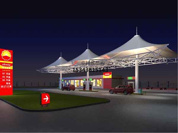 佳木斯膜結構加油站頂棚【生產(chǎn)廠家】佳木斯加氣站膜結構遮陽棚公司