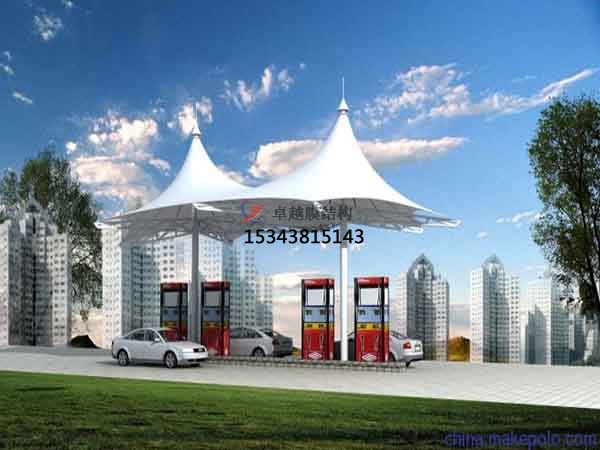 牡丹江膜結構加油站頂棚【生產(chǎn)廠家】牡丹江加氣站膜結構遮陽棚公司