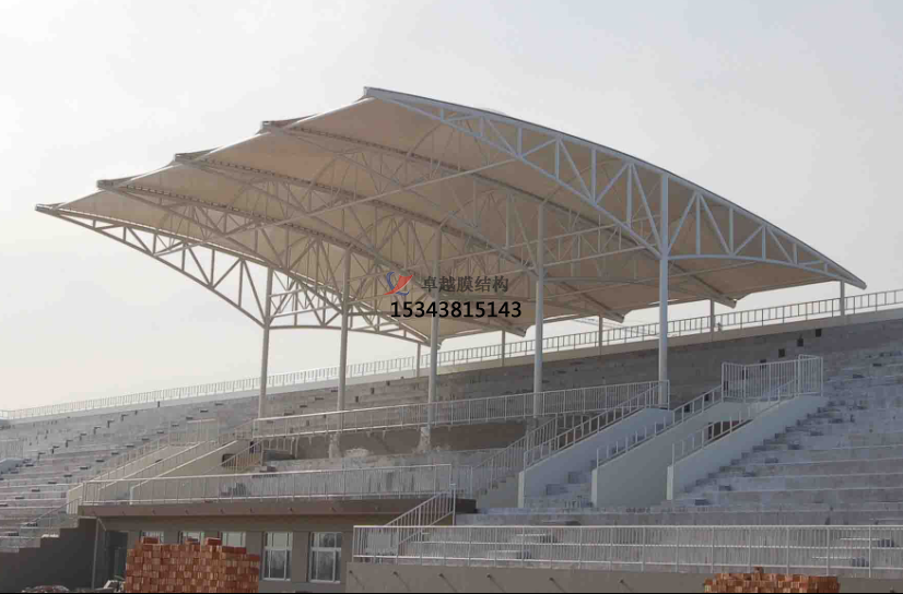 郟縣體育公園膜結(jié)構(gòu)【看臺(tái)雨棚】門球場案例