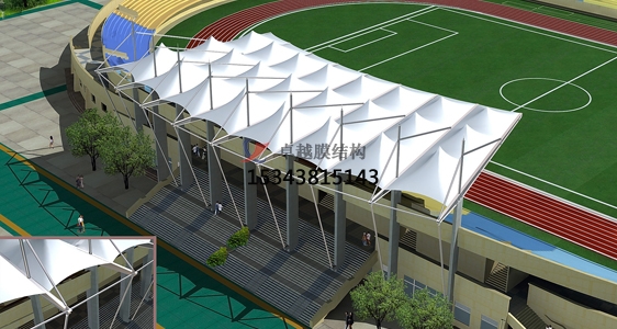 鶴壁浚縣體育公園膜結(jié)構(gòu)【看臺雨棚】門球場案例