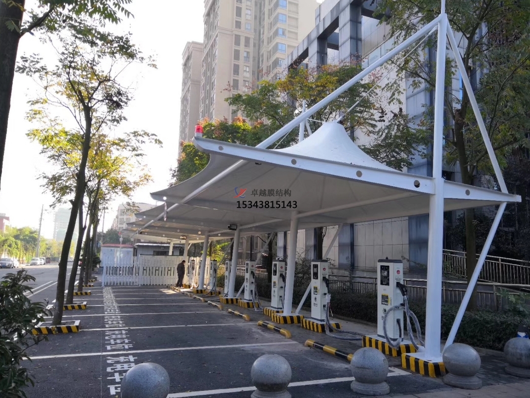 仙桃充電樁車棚——仙桃膜結構公司專業(yè)廠家